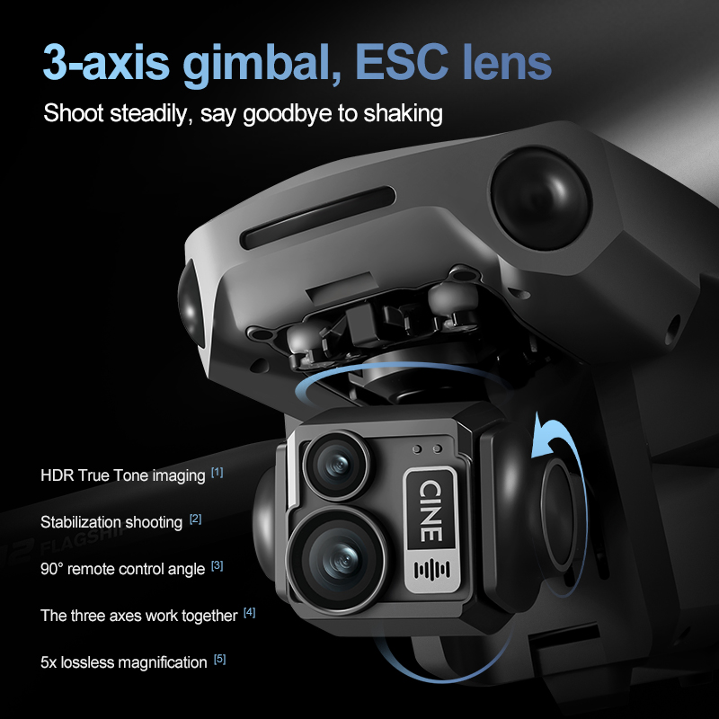 8K 3 Axis Gimbal Brushless 7.2 - Drone Cinematic 评论和价格