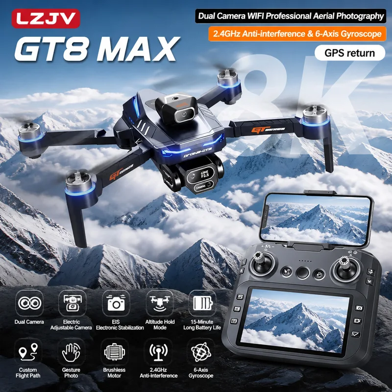 GT8 Max Foldable Drone 8K HD P - Drone Photogrammetry 评论和价格