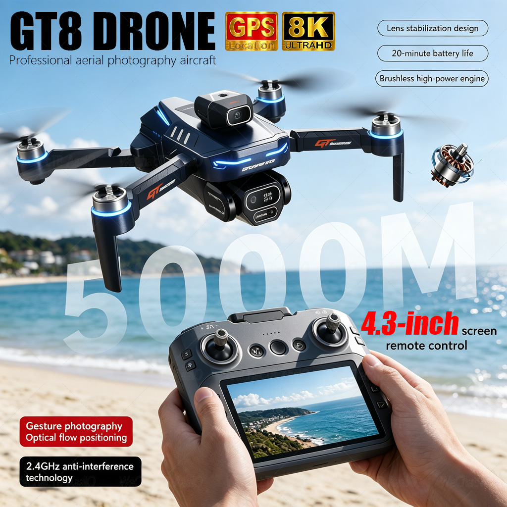 NEW GT8 HD RC Drone 4K Profess - Drone Photogrammetry 评论和价格